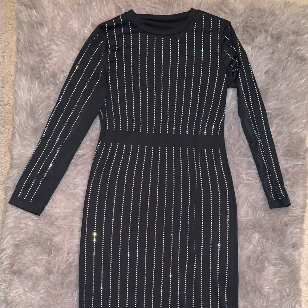 Long sequin ankle dress